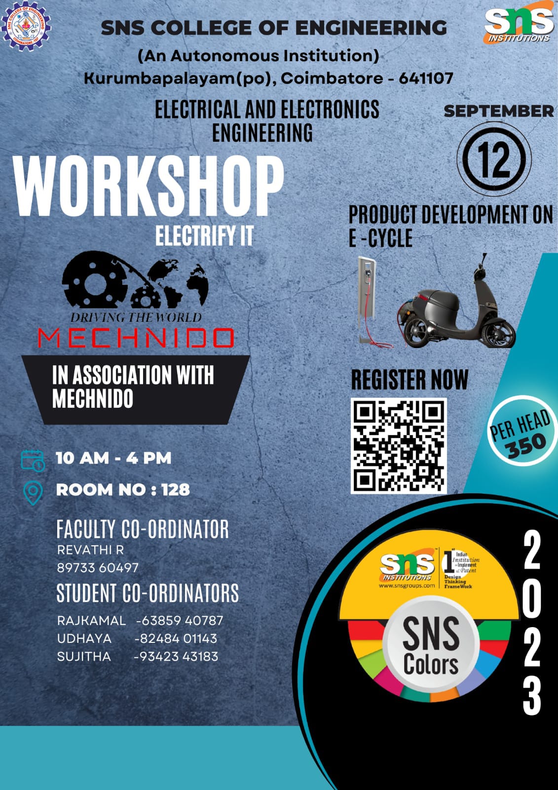 One Day Workshop on Product development on E-Cycle 2023