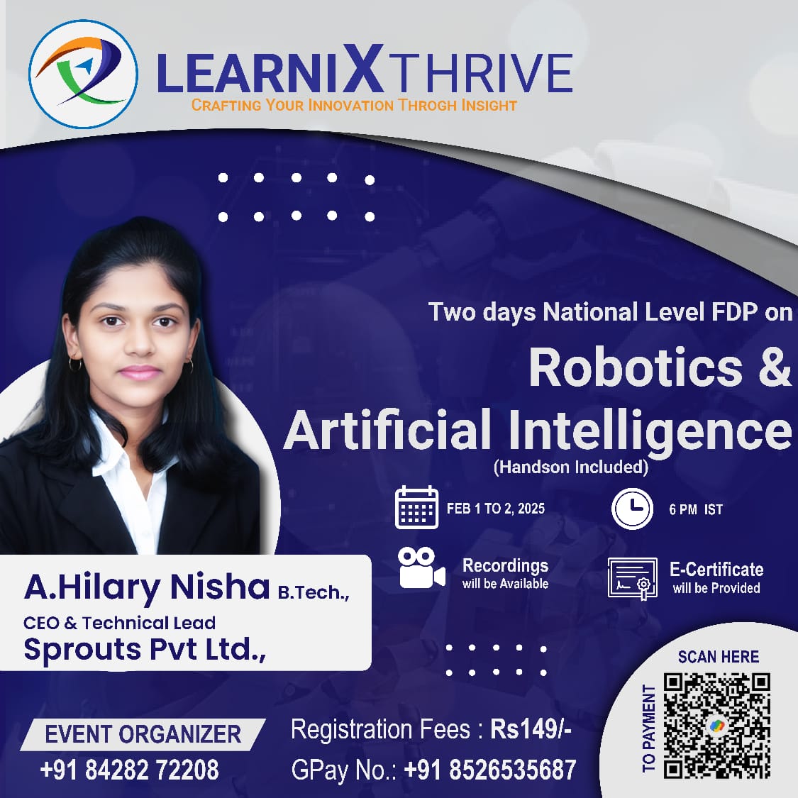 Two Days National Level FDP on Robotics and Artificial Intelligence 2025