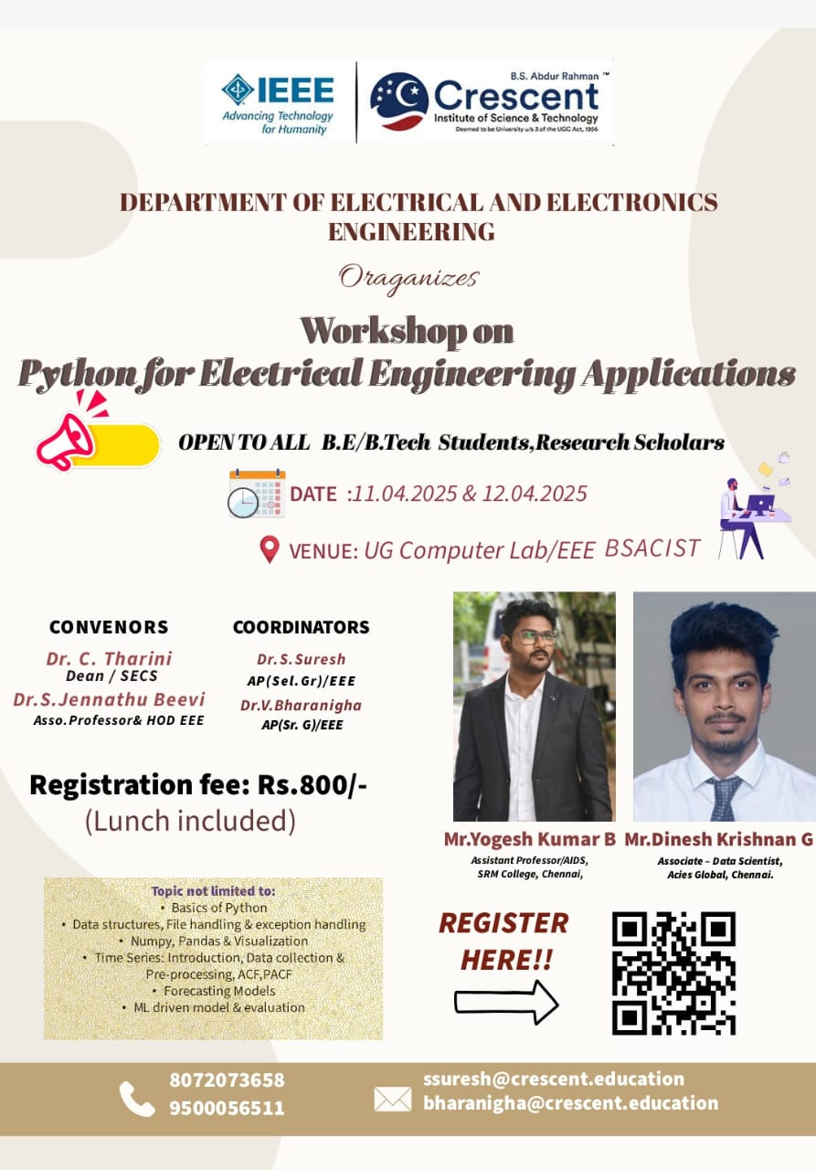 Python programming for Electrical Engineering Applications 2025