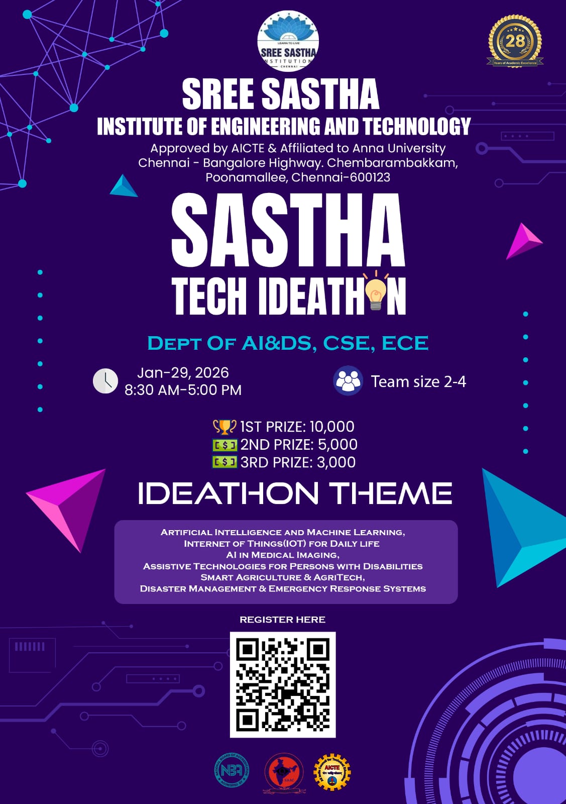 SASTHA TECH IDEATHON 2026 Ideathon Poster 
