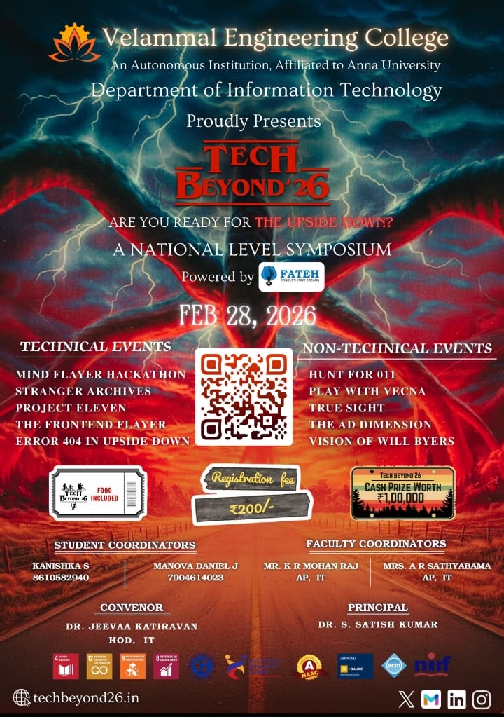TECH BEYOND'26 National Level Technical Symposium Poster 