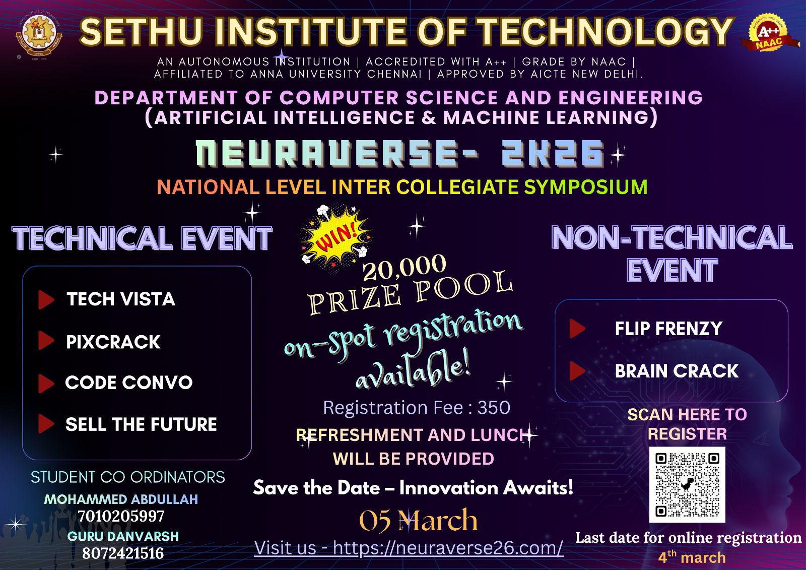 Neuraverse 26 Technical Symposium Poster 