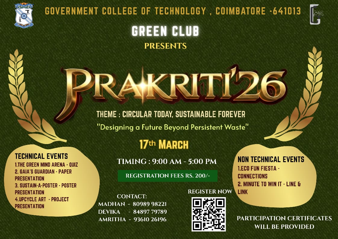 PRAKRITI 26 Technical Symposium Poster 