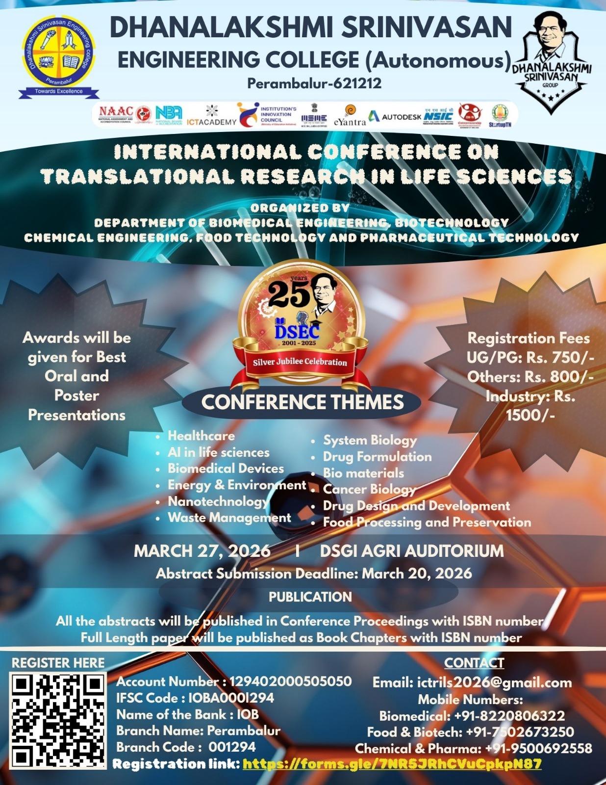 ICTRLS 2026 – International Conference on Translational Research in Life Sciences International Conference Poster 