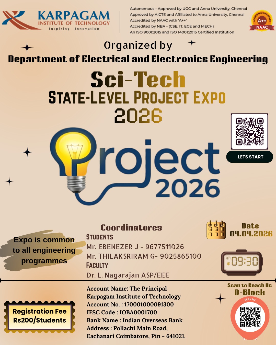 Sci-Tech 2026 State level Project Expo 2026 Poster 