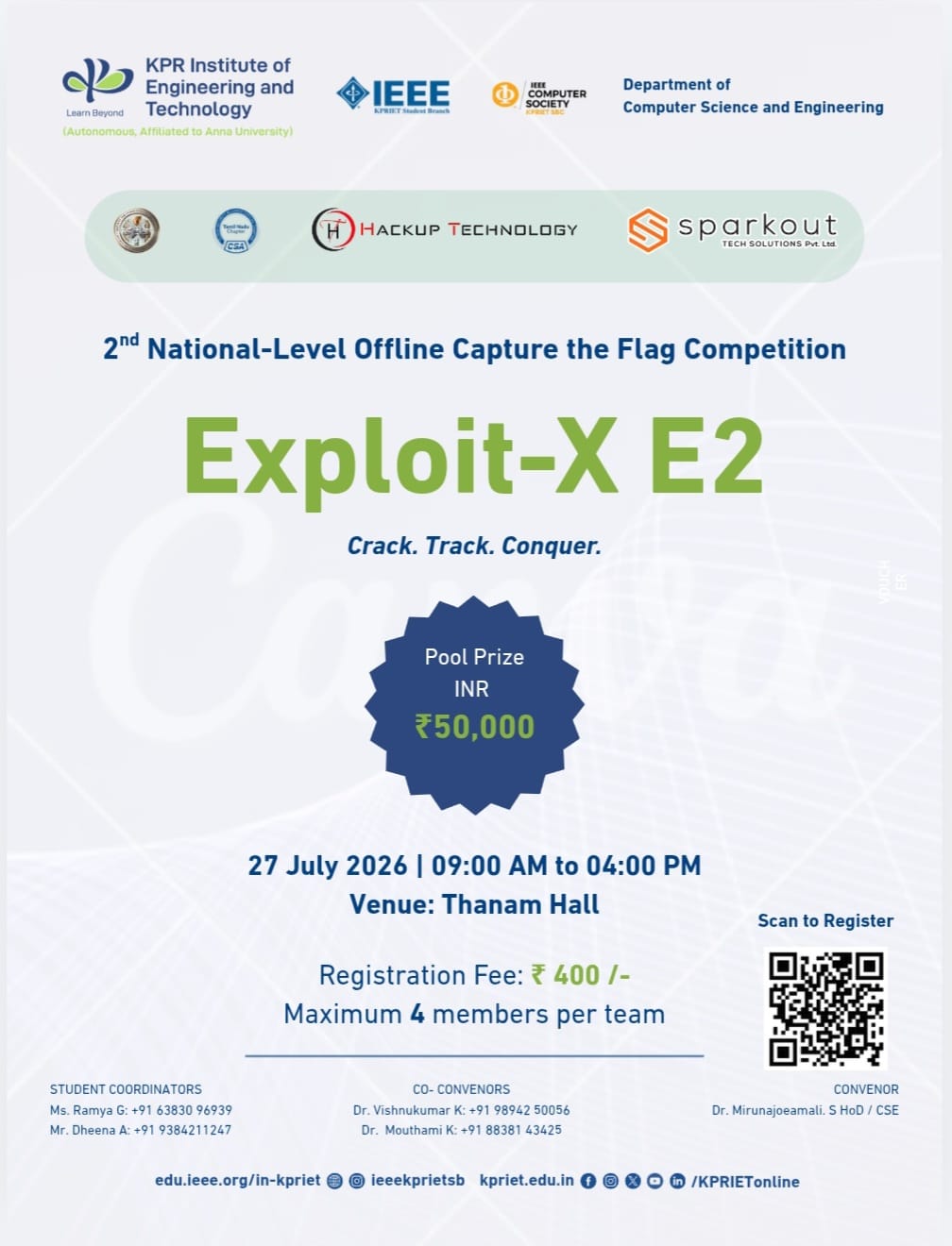 Exploit-X E2 2026 Capture the Flag Competition Poster 