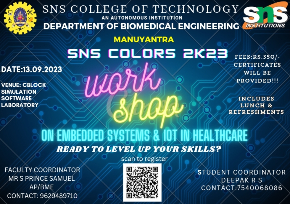 Workshop on Iot in health care 2023