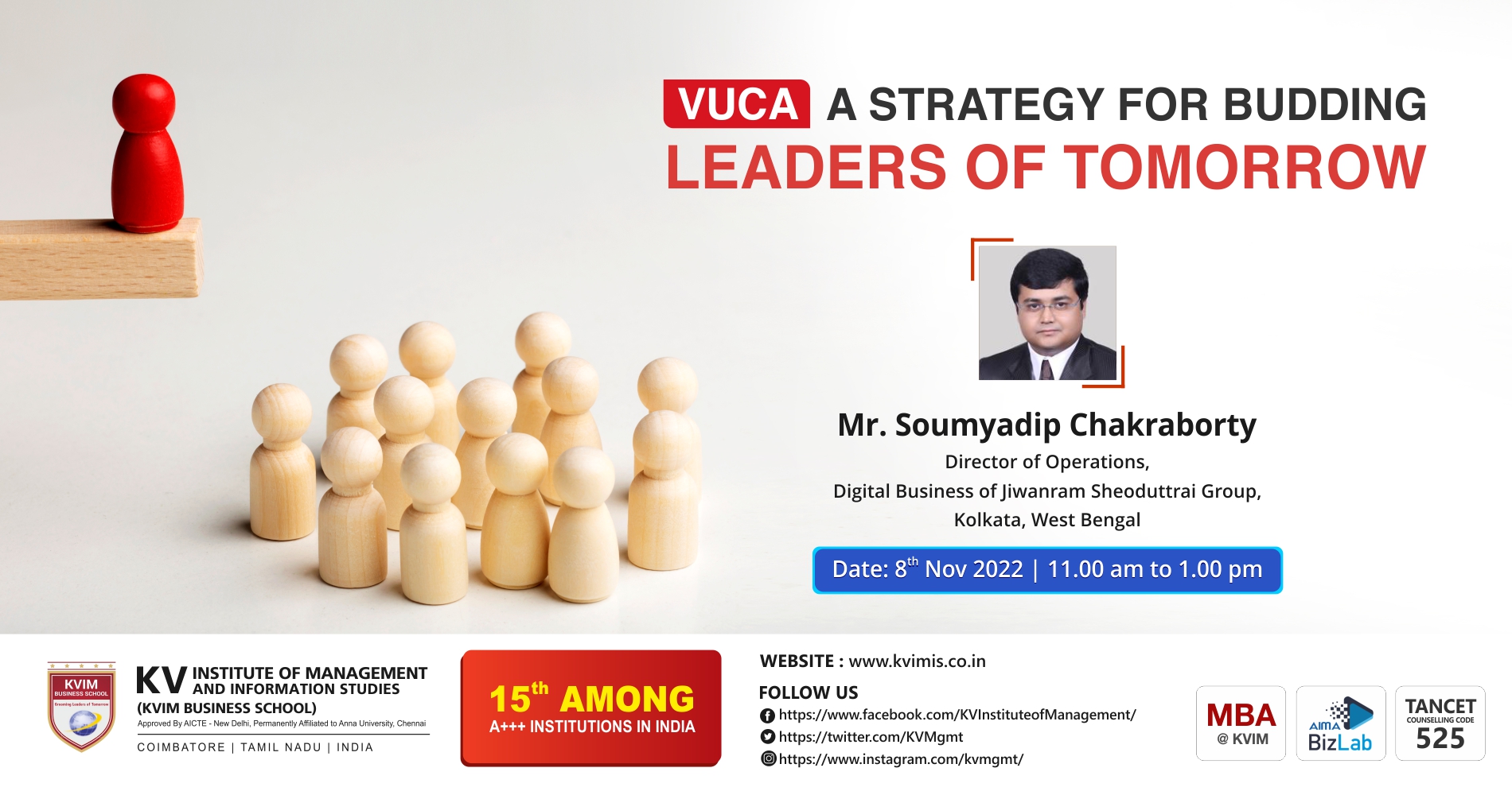 Guest Lecture session on VUCA: A Strategy for Budding Leaders of Tomorrow  2022