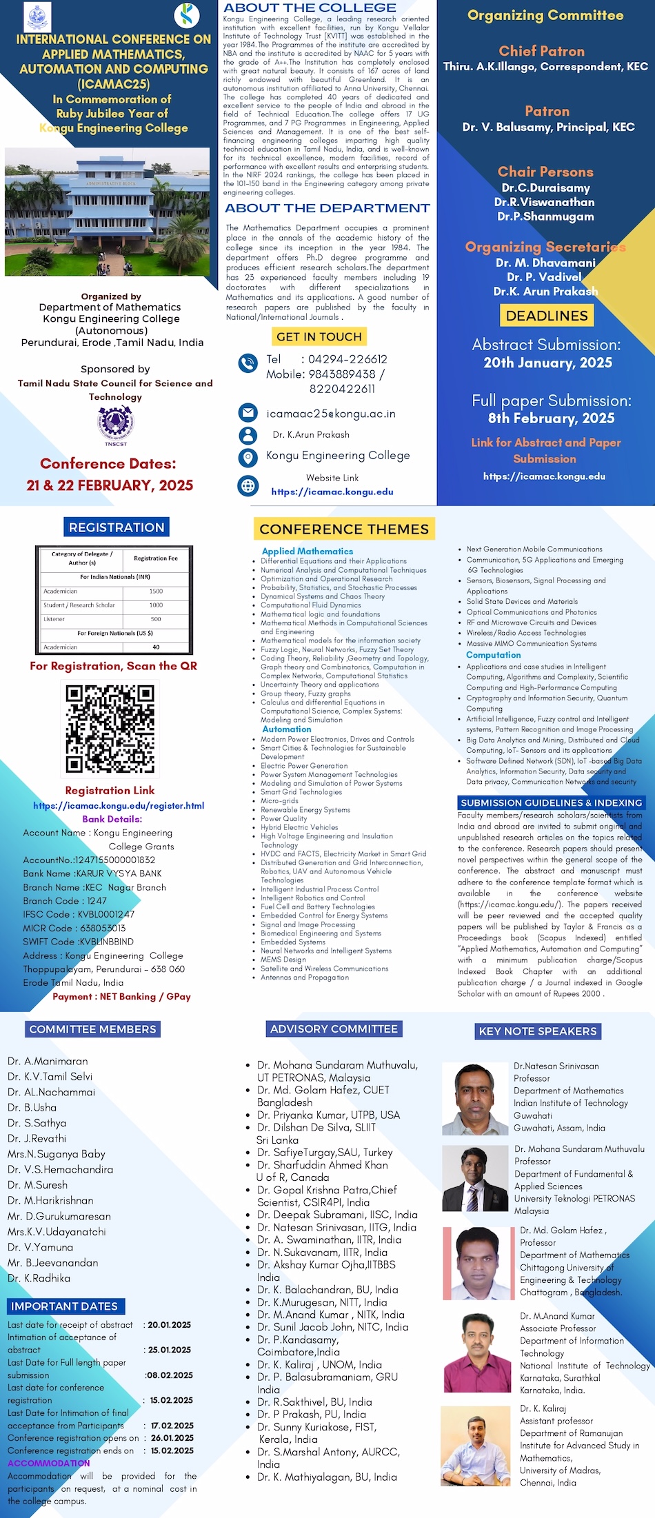 International Conference on Applied Mathematics, Automation and Computing ICAMAC 25