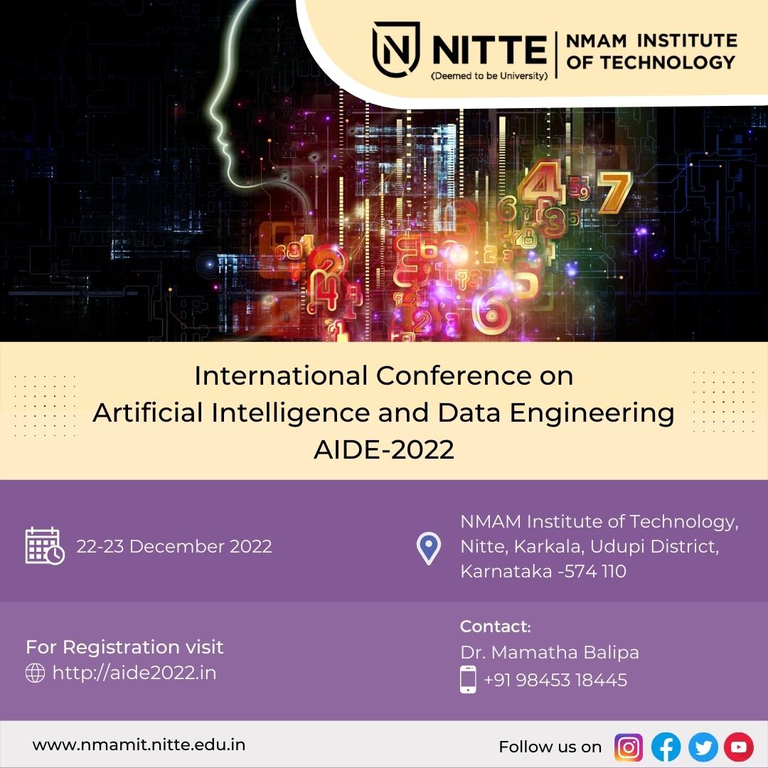 Artificial Intelligence and Data Engineering 2022, NMAM Institute of ...