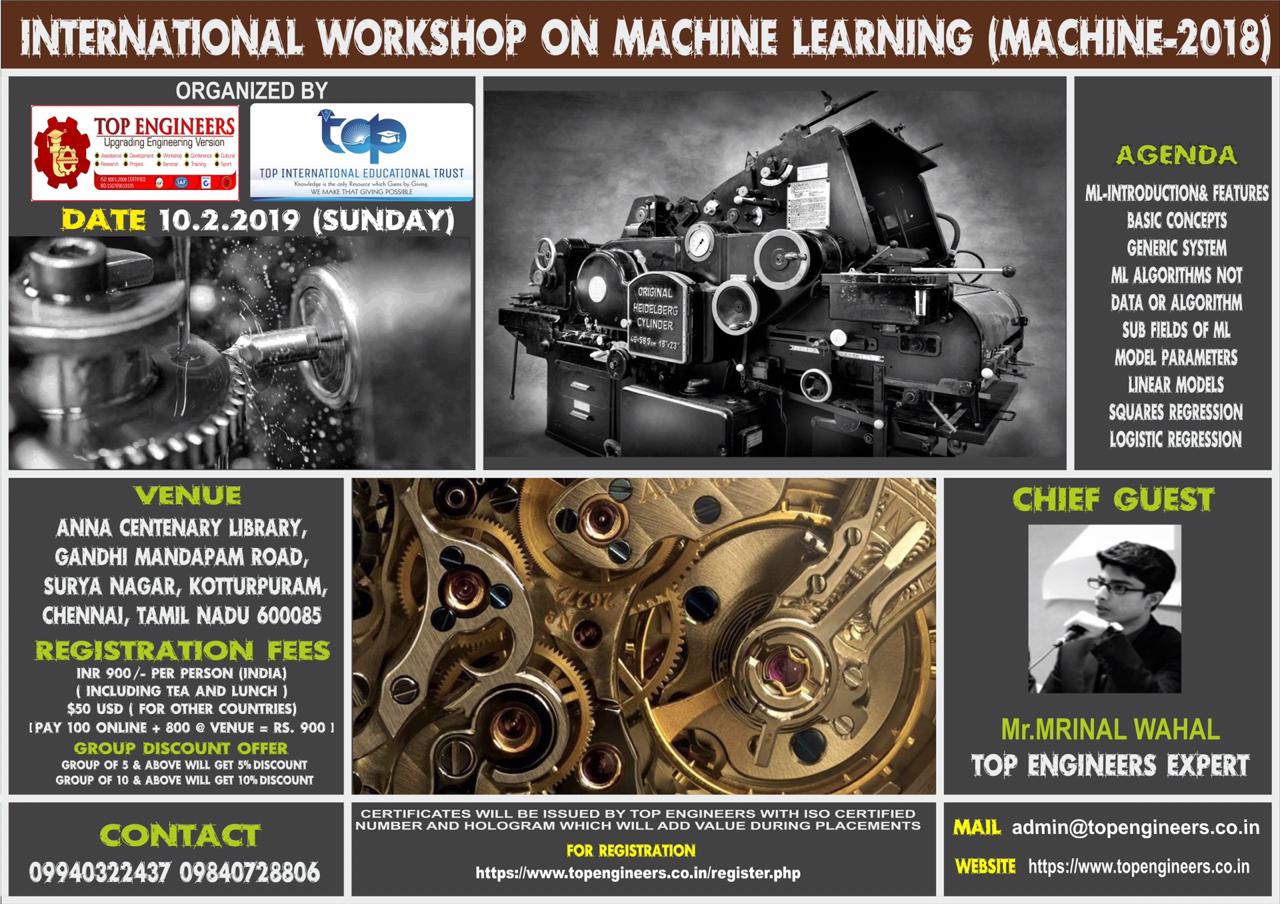 Machine Learning Workshop Machine 2018