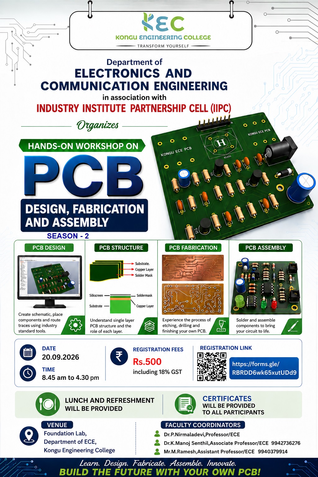 One-day Hands-on Workshop PCB Design, Fabrication and Assembly (Season-2)