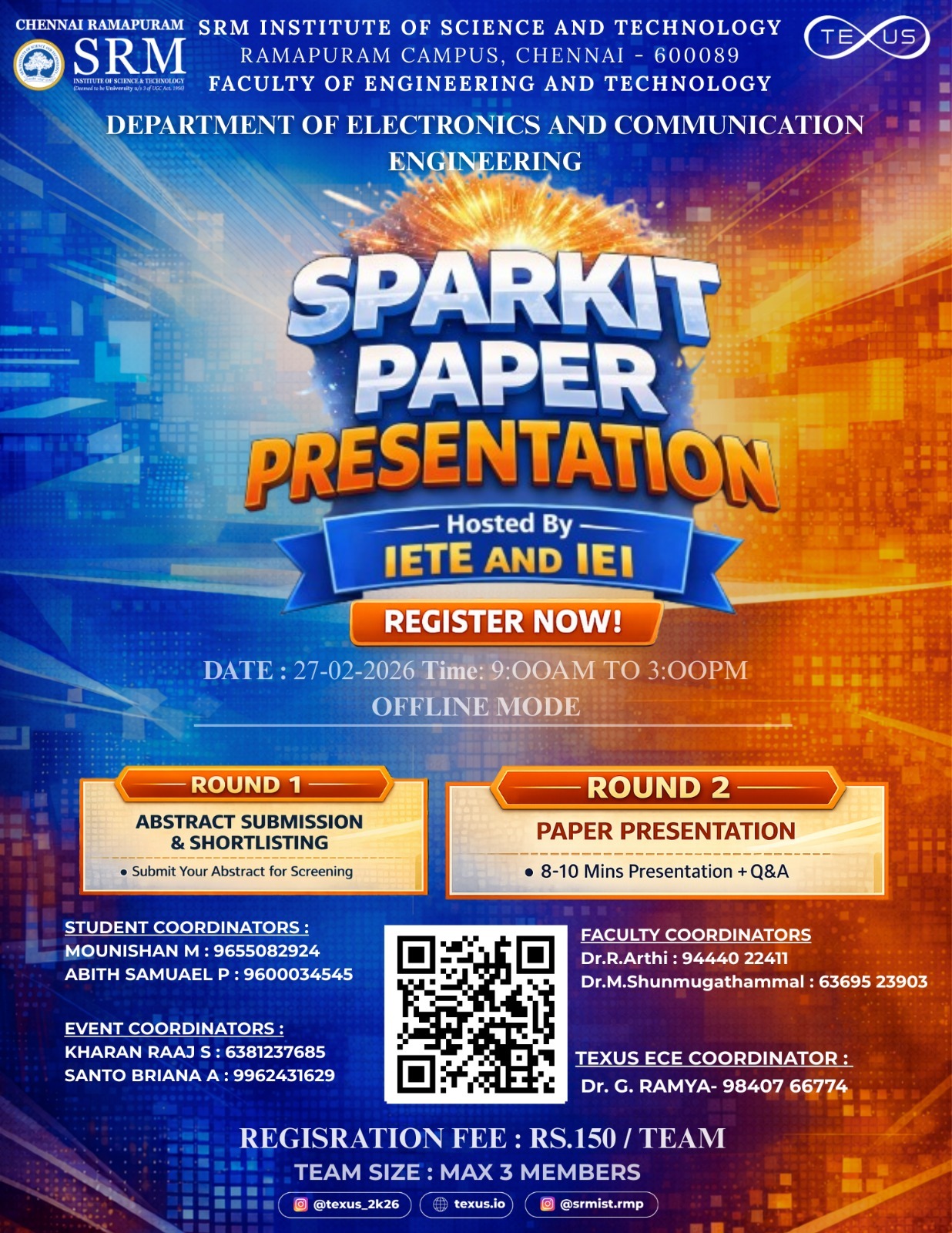 Sparkit 2026 Paper Presentation Competition Poster 