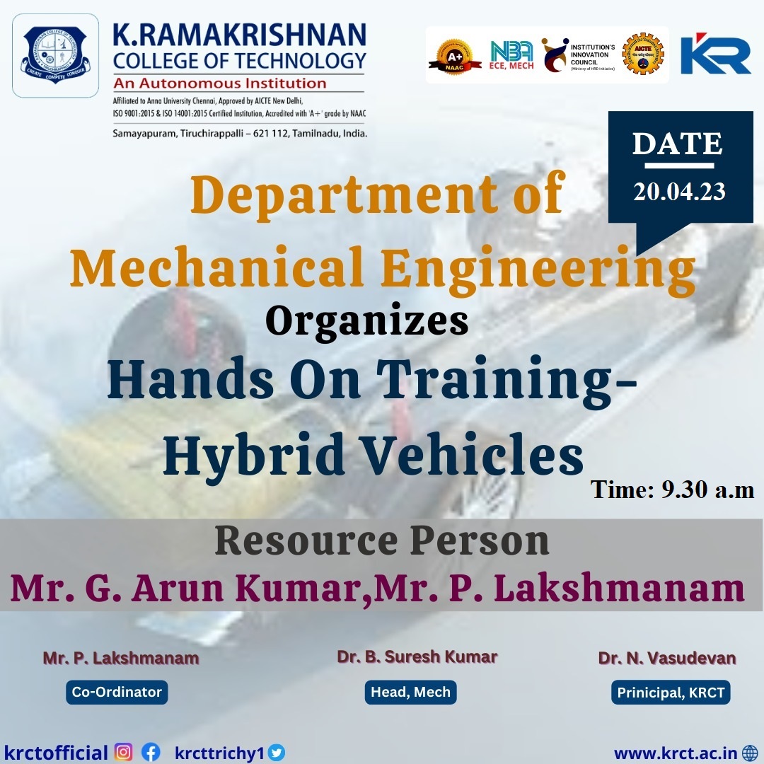 Hands on Training - Engine and Hybrid Vehicles 2023