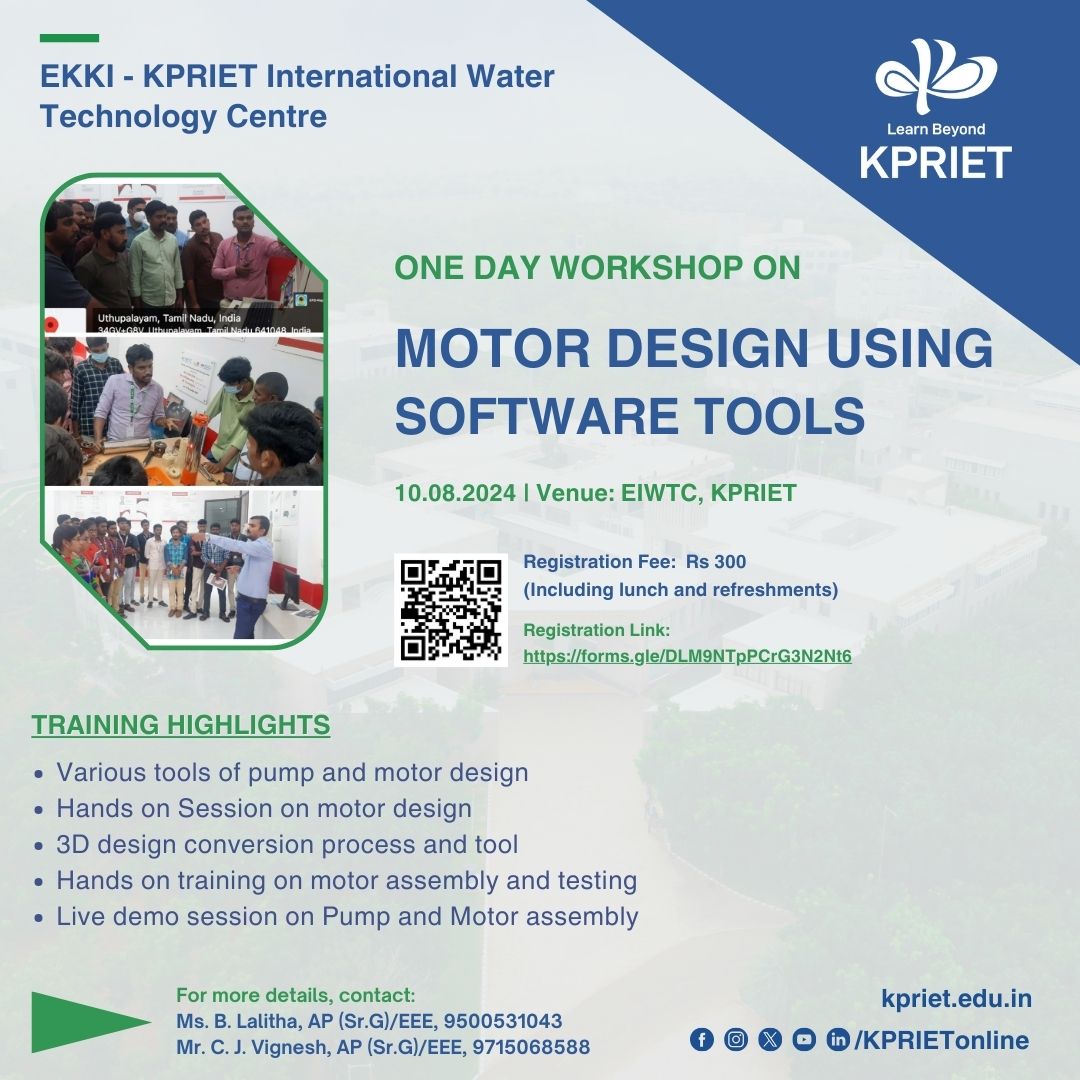 One Day Workshop on Motor Design using Software Tools 2024