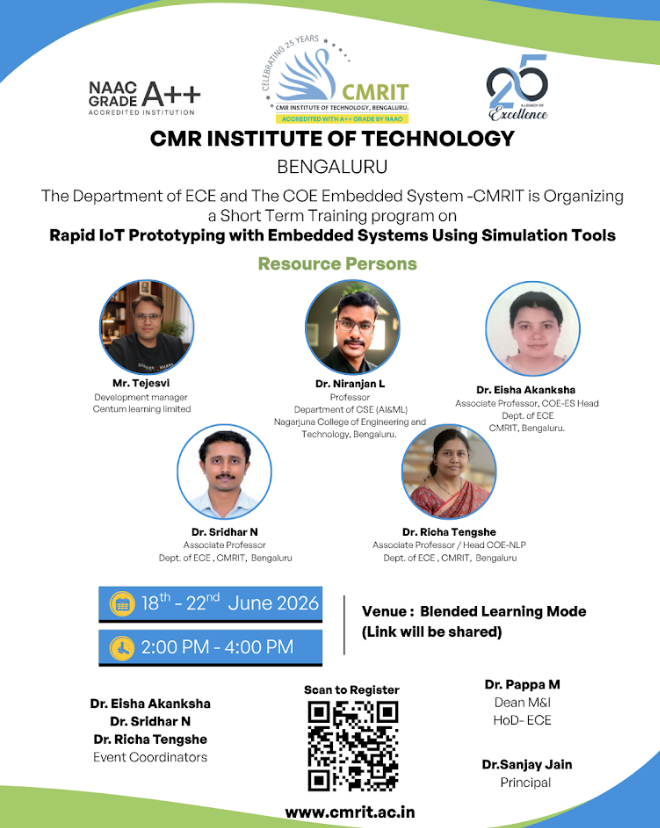 Rapid IoT Prototyping with Embedded Systems Using Simulation Tools 2026 Training Program Poster 
