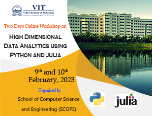 Two Days Online Workshop on High Dimensional Data Analytics using Python and Julia 2023