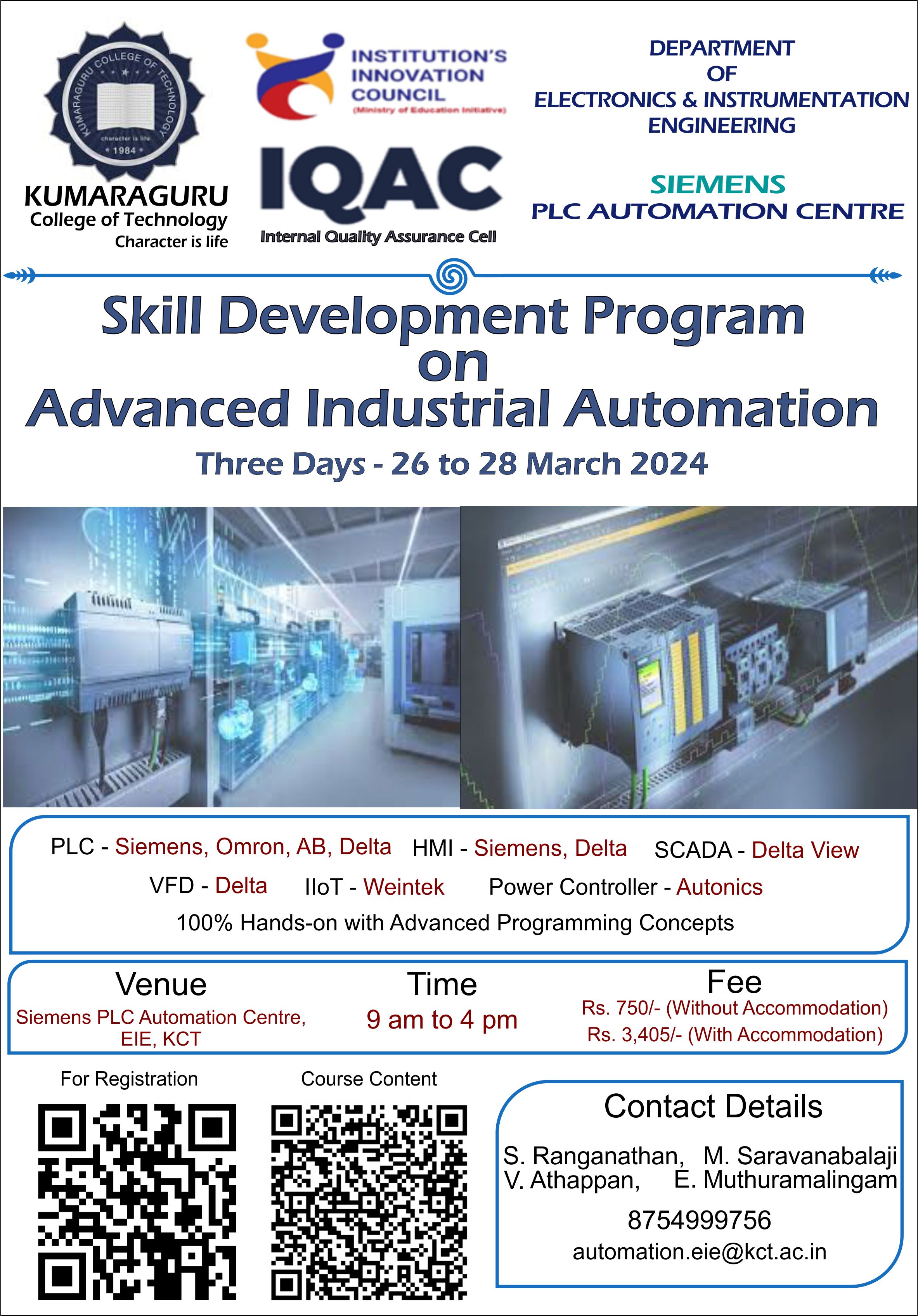 Skill Development Program on Advanced Industrial Automation 2024