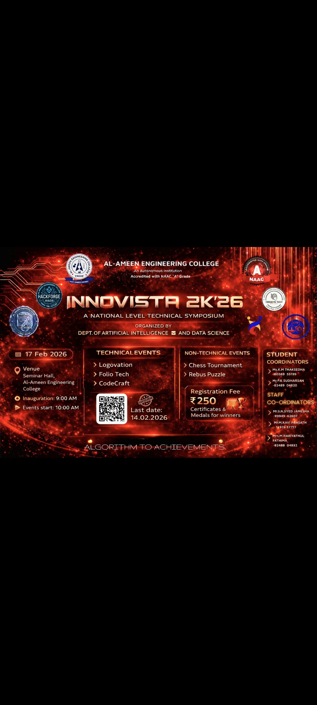 Innovista 2k26 Technical Symposium Poster 