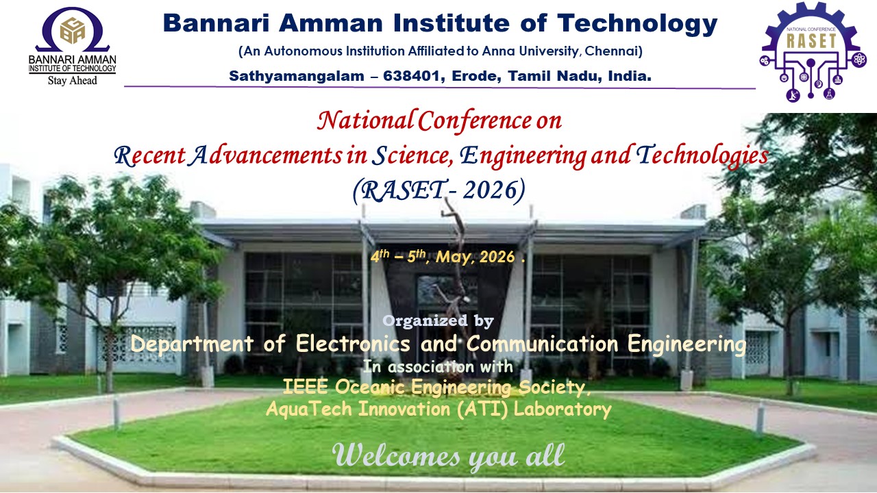 Sixth National Conference on Recent Advancements in Science, Engineering and Technologies RASET-2026 National Conference Poster 