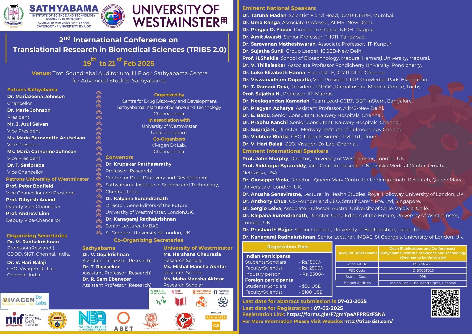 International Conference on Translational Research in Biomedical Sciences (TRIBS 2.0)