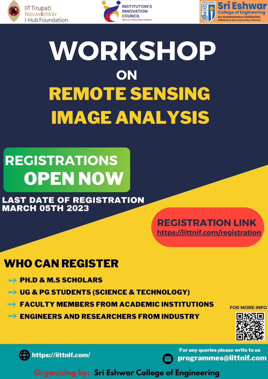 Remote Sensing Image Analysis 2023, Sri Eshwar College of Engineering ...