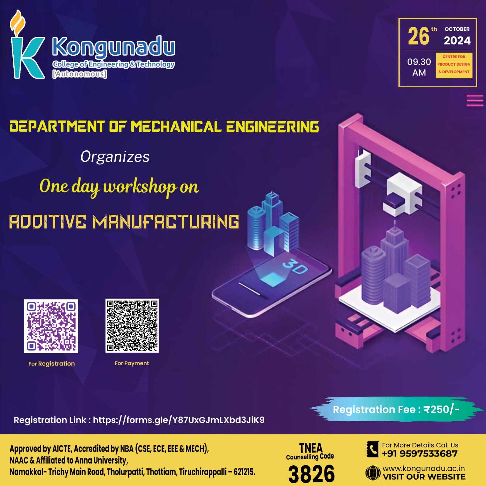One day workshop on Additive Manufacturing 2024