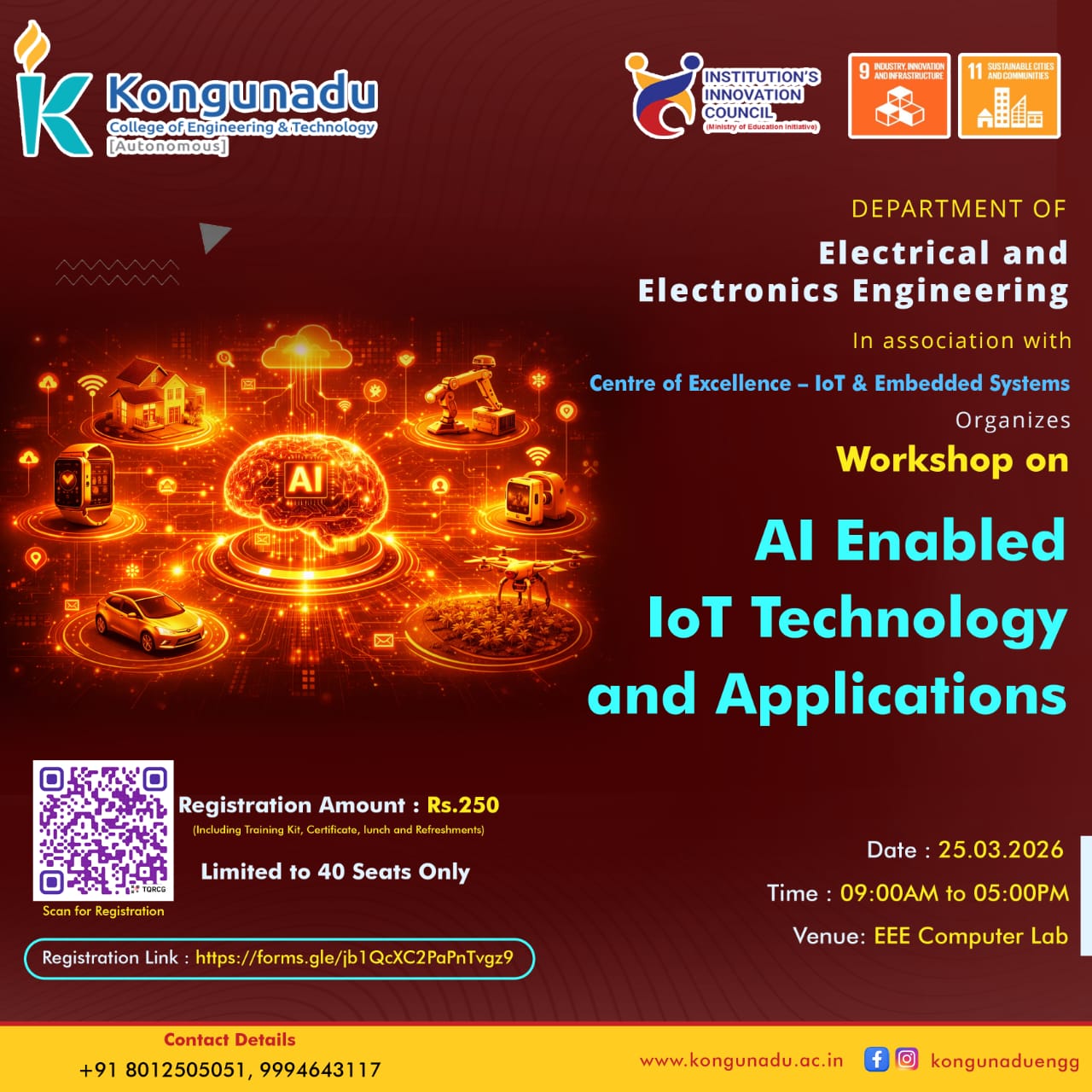 Workshop on AI Enabled Iot Technology and Applications 2026