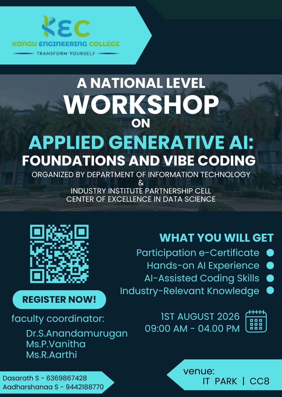 National Level Workshop on Applied Generative AI: Foundations and Vibe Coding 2026