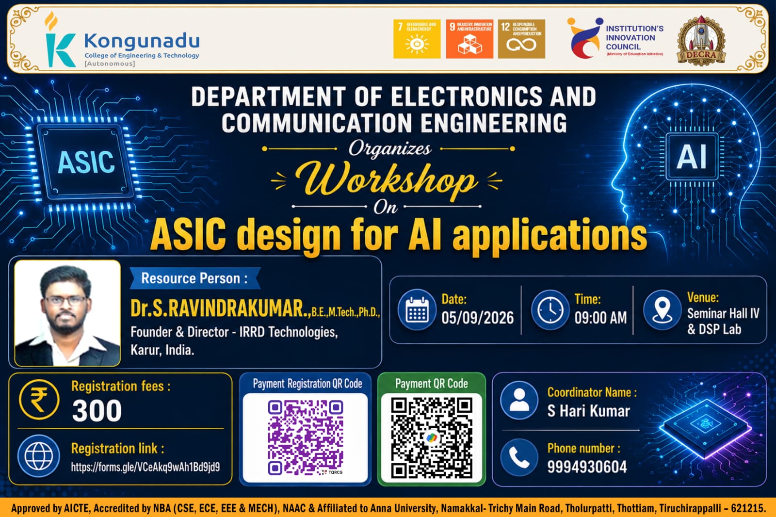 A One Day Workshop on ASIC Design for AI Applications 2026