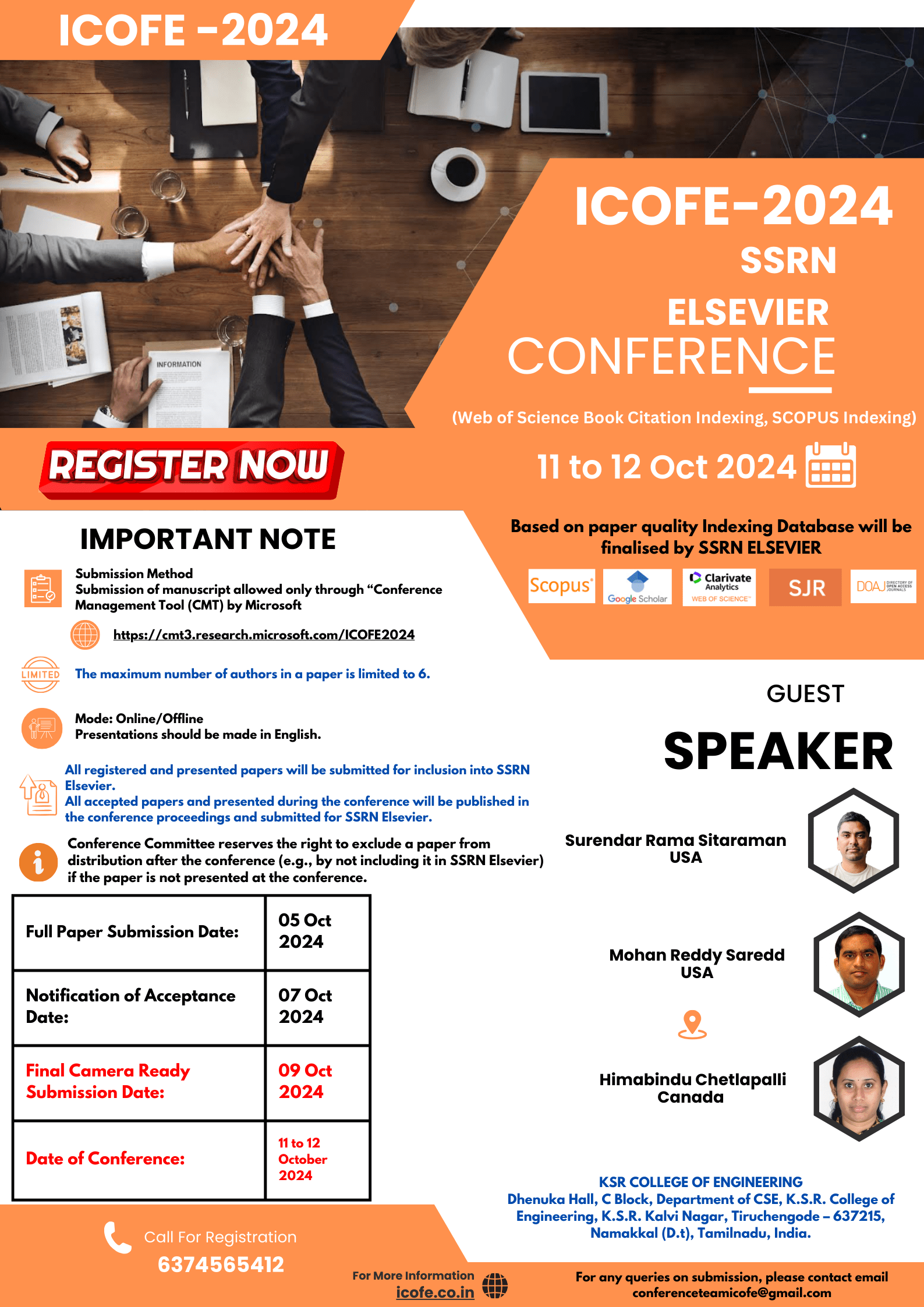 3rd International Conference on Optimization Techniques in the Field of Engineering (ICOFE-2024)