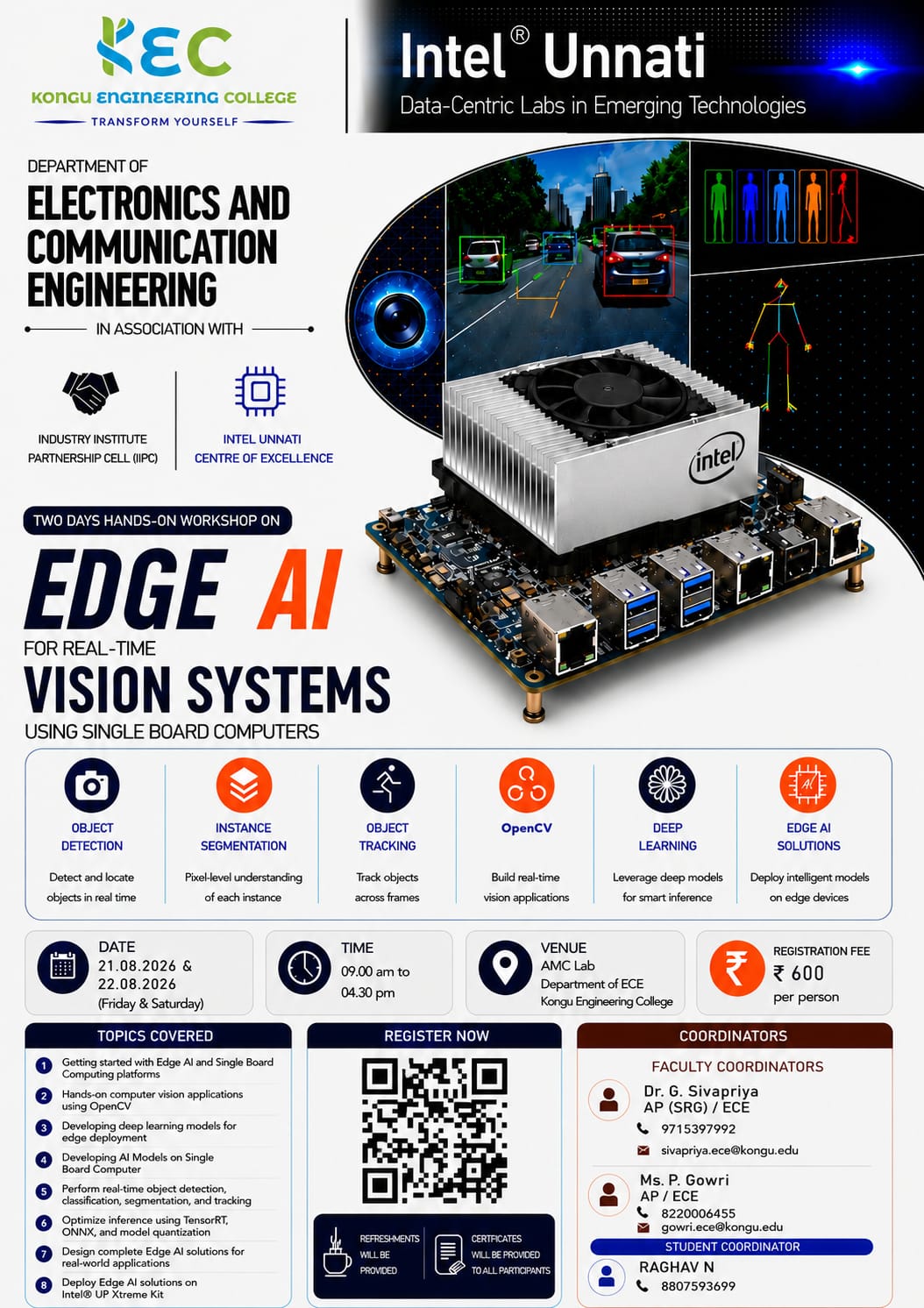 Two Days Hands-on Workshop on Edge AI for Real-Time Vision Systems Using Single Board Computers 2026