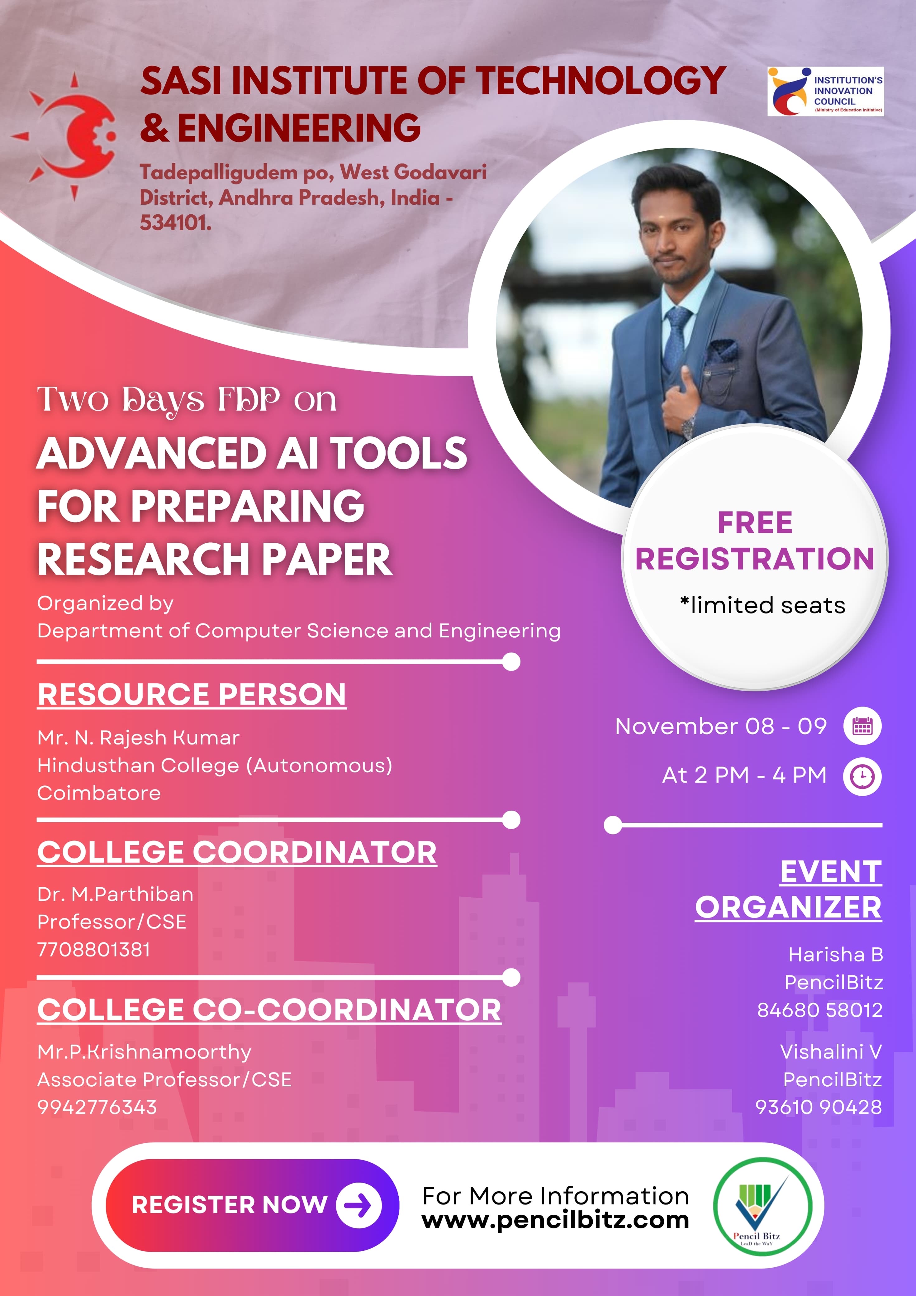 Two Days FDP on *"Advanced AI Tools for Preparing Research Papers 2024