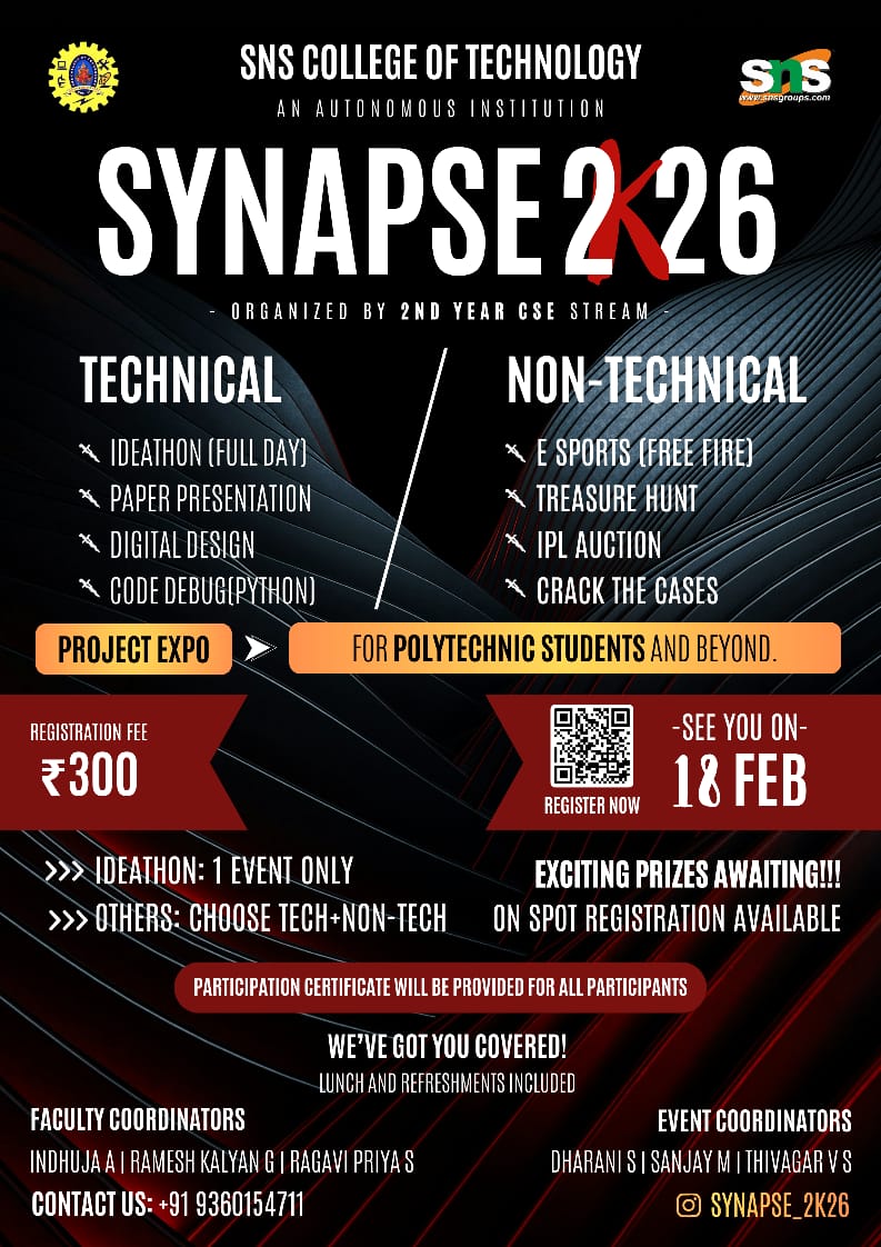 SYNAPSE 2K26 CSE Symposium Poster 