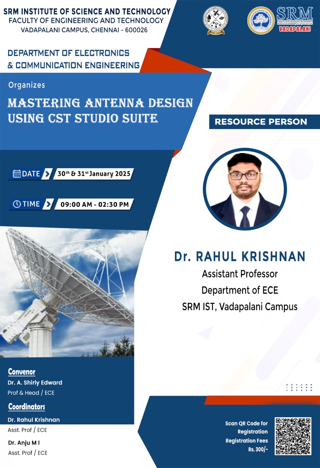 2 days National level Workshop on Mastering Antenna design using CST Studio 2025