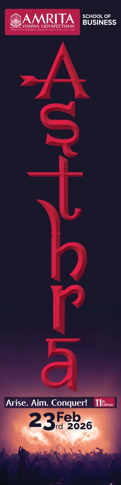 Asthra 11th Edition 2026 Management Fest Poster 