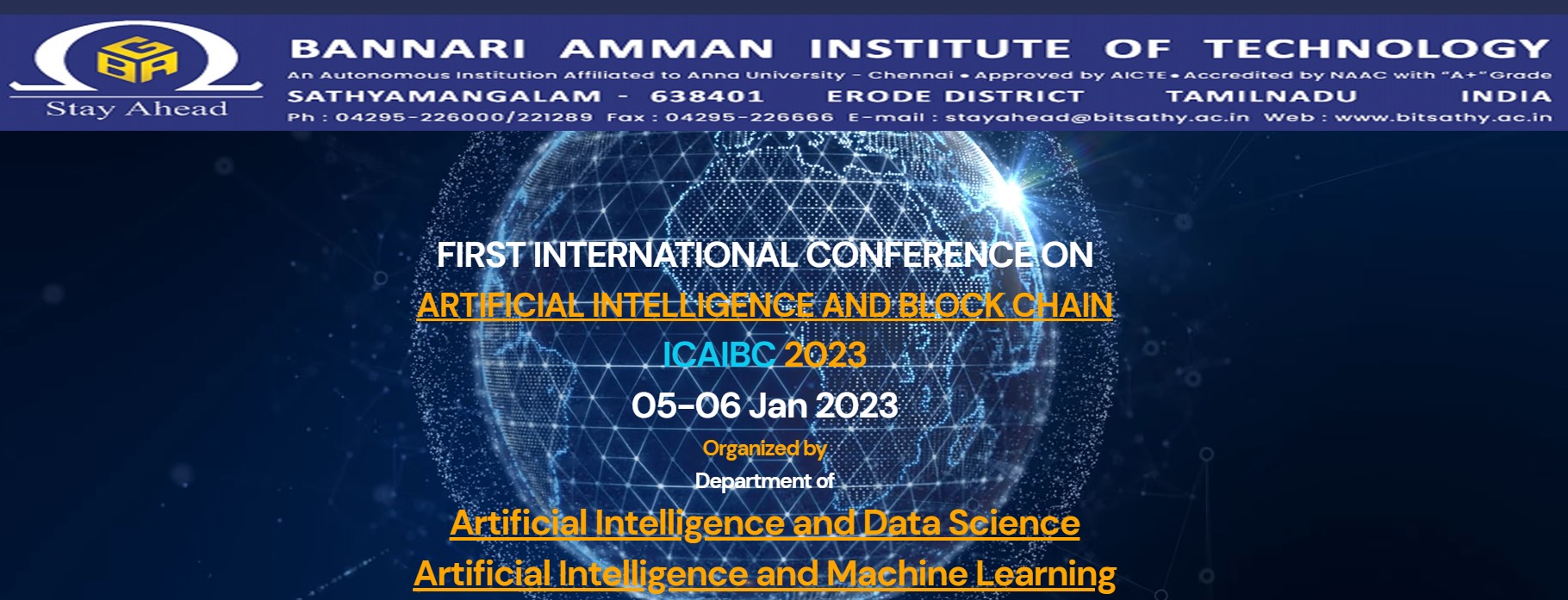 First International Conference On Artificial Intelligence and Block Chain ICAIBC - 2023
