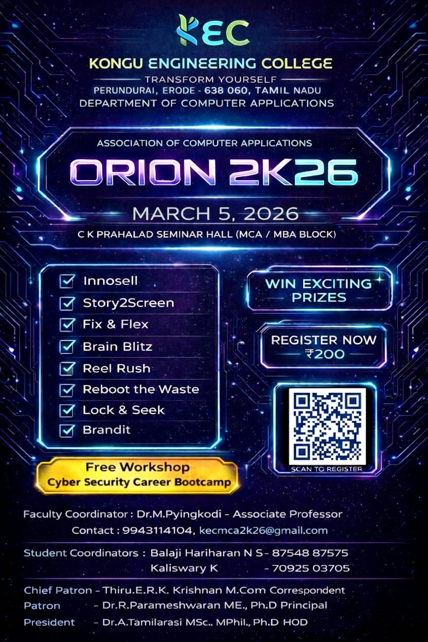 Orion 2k26 Technical Symposium Poster 