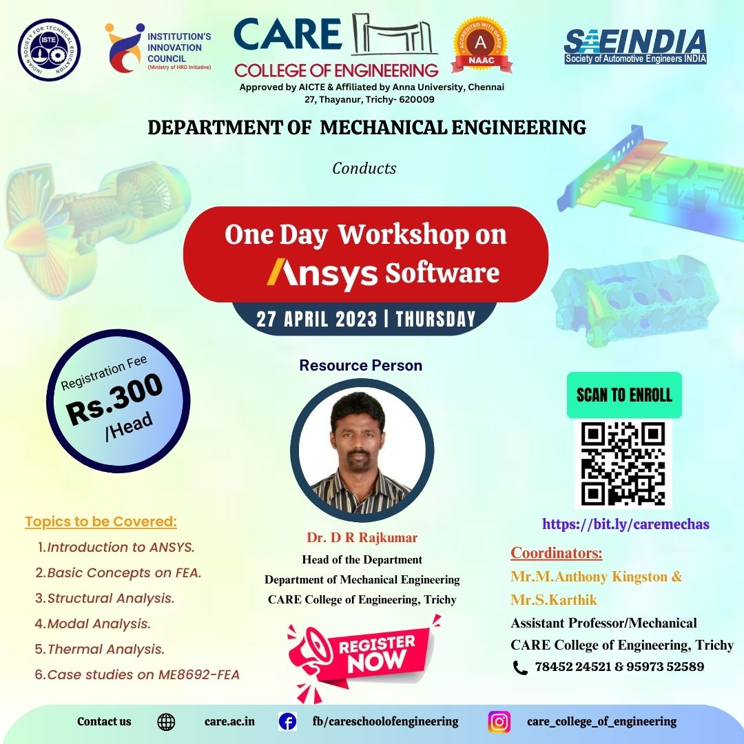 One Day Workshop on Ansys Software 2023