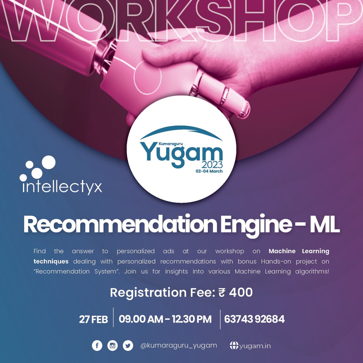 Workshop on Recommendation Engine using ML 2023