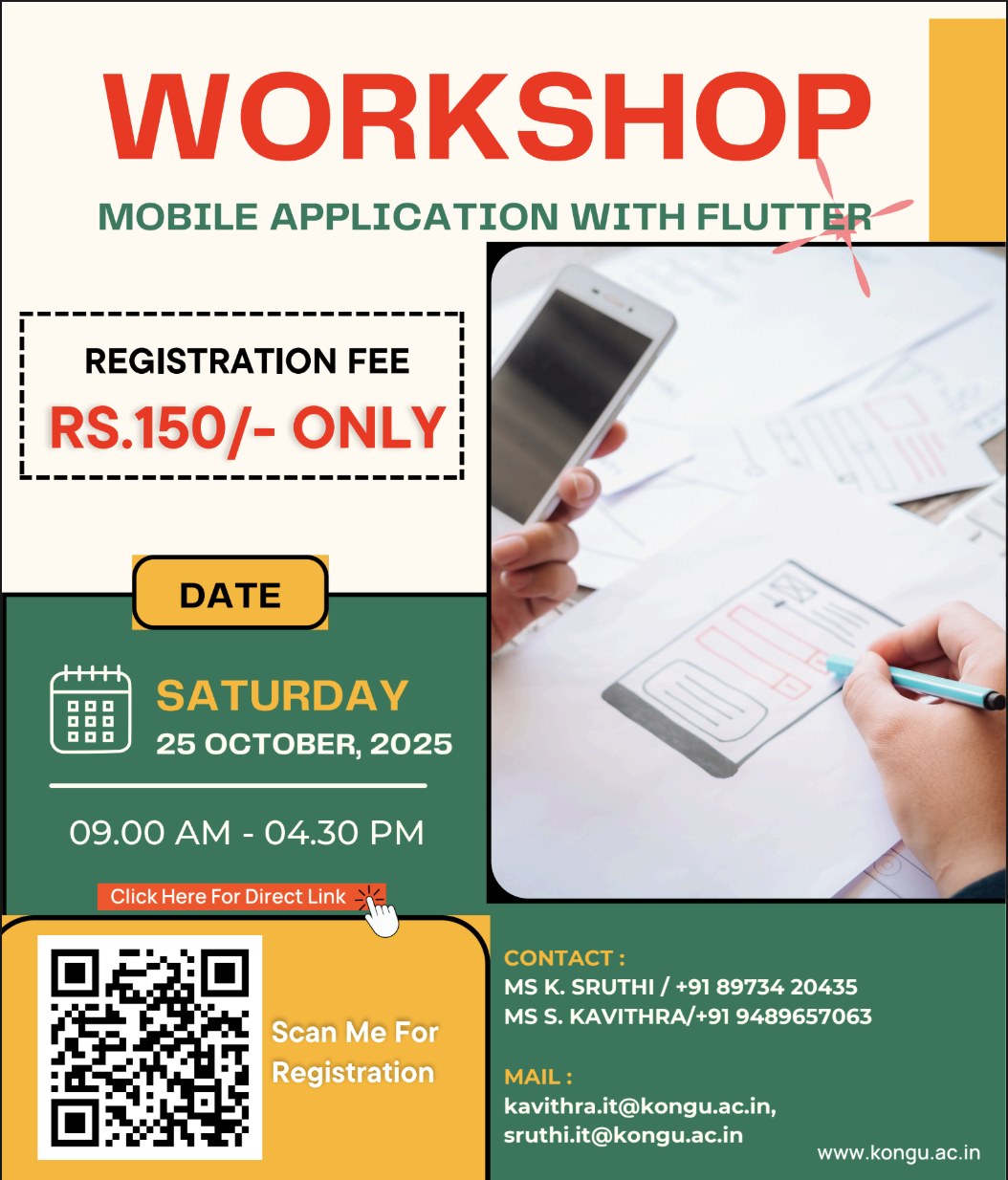 Workshop on Mobile Application Development with Flutter 2025, Kongu ...