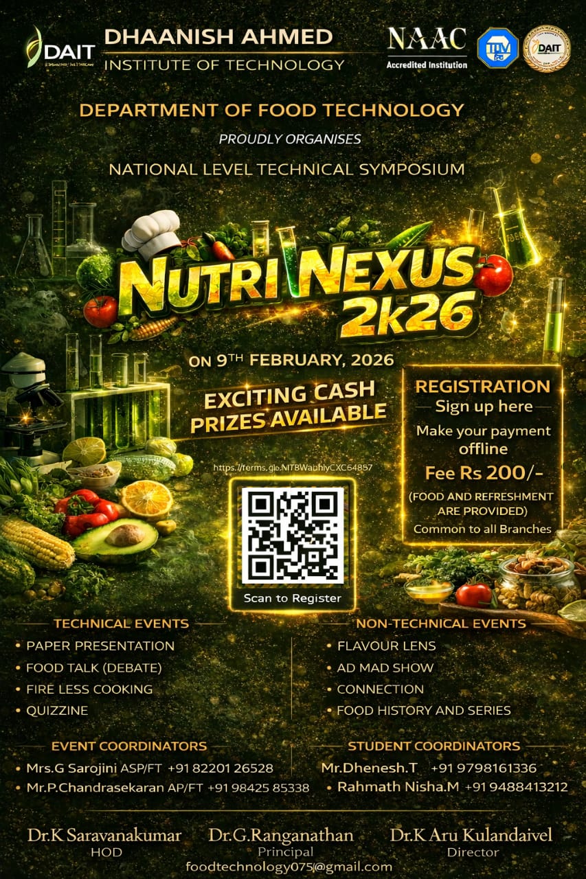 NUTRINEXUS 2026 National Level Technical Symposium Poster 