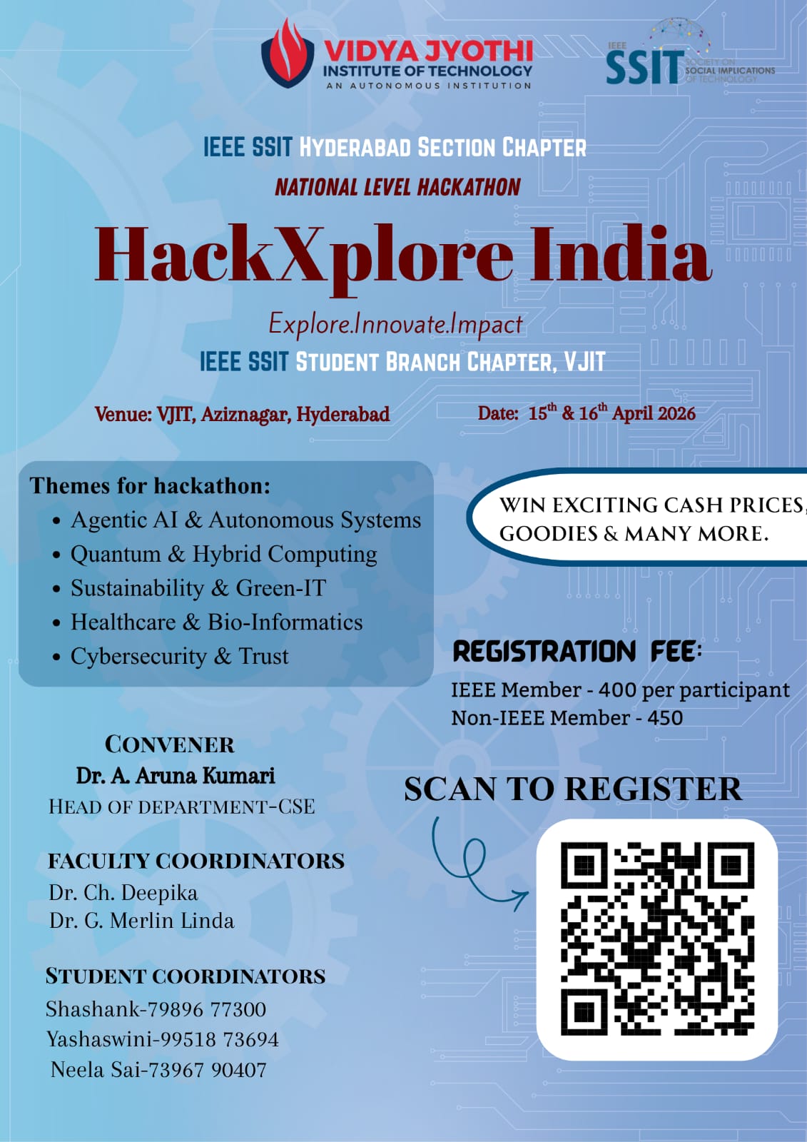 HackXplore India 2026 Hackathon Poster 