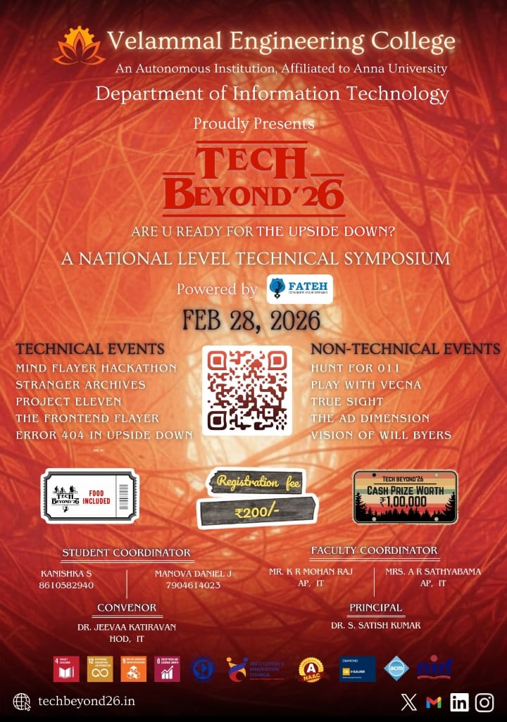 Techbeyond 26 National Level Technical Symposium Poster 