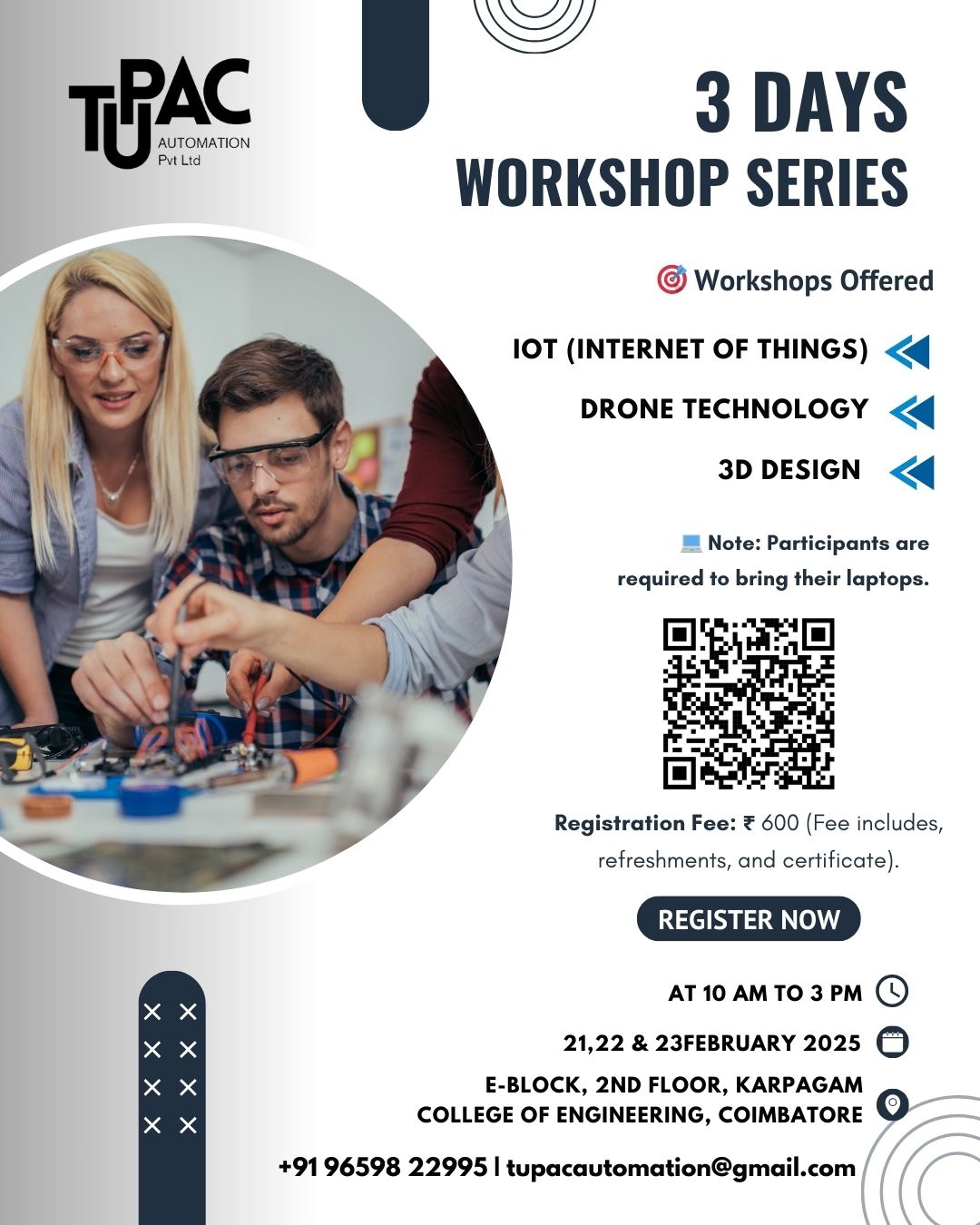 Workshop on #iot #3d Designing #drone Technology 2025