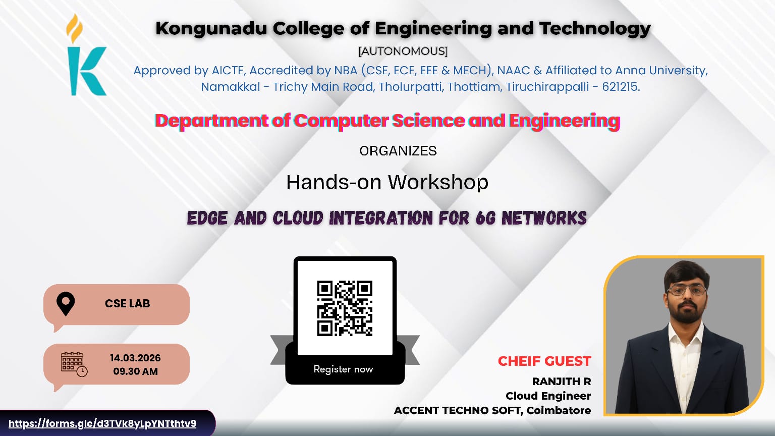 Hands-on Workshop on Edge and Cloud Integration for 6G Networks 2026 Hands-on Workshop Poster 