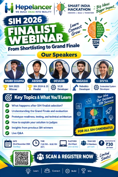 SIH 2026 Finalist Webinar: From Shortlisting to Grand Finale