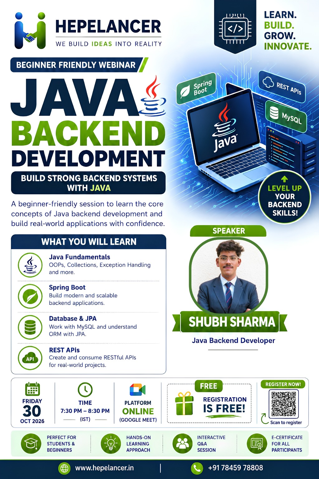 Java Backend Development – Beginner-Friendly Online Webinar 2026