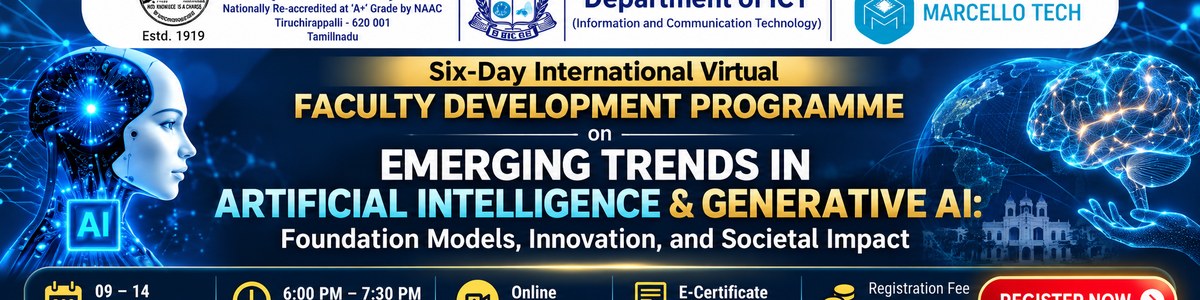 International Virtual FDP Emerging Trends in Artificial Intelligence & Generative AI Foundation Models, Innovation, and Societal Impact 2026