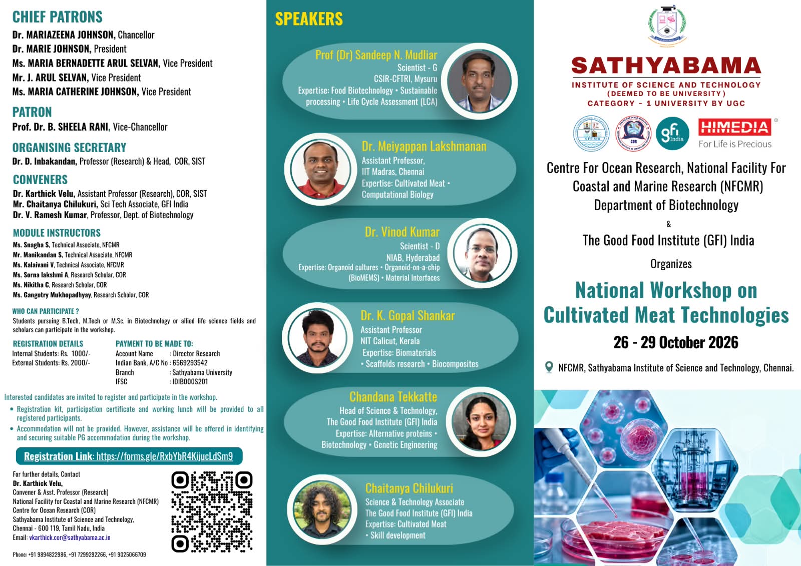 National workshop on cultivated meat technologies
